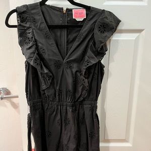 Kate Spade Black Eyelet Jumpsuit